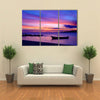 A beautiful purple Sunset at Plantation in (Malolo) Island, Fiji multi panel canvas wall art