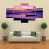 A beautiful purple Sunset at Plantation in (Malolo) Island, Fiji multi panel canvas wall art