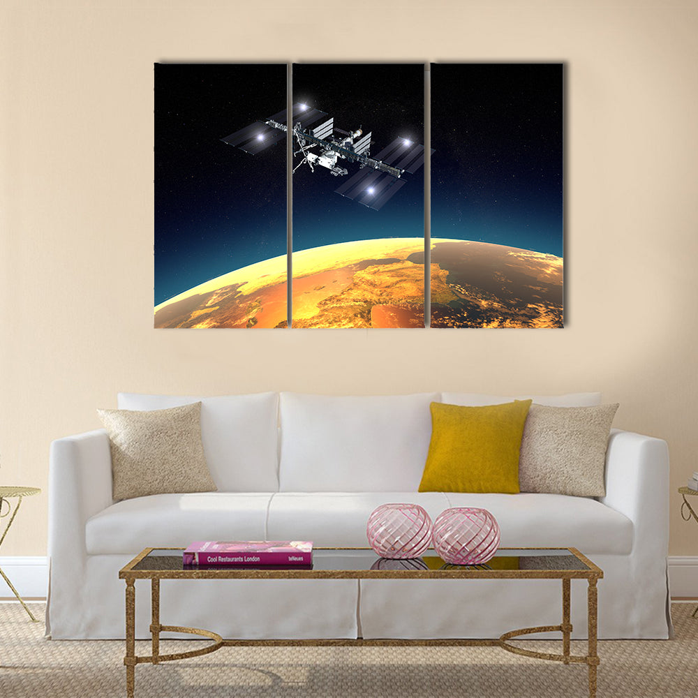 International Space Station Multi Panel Canvas Wall Art