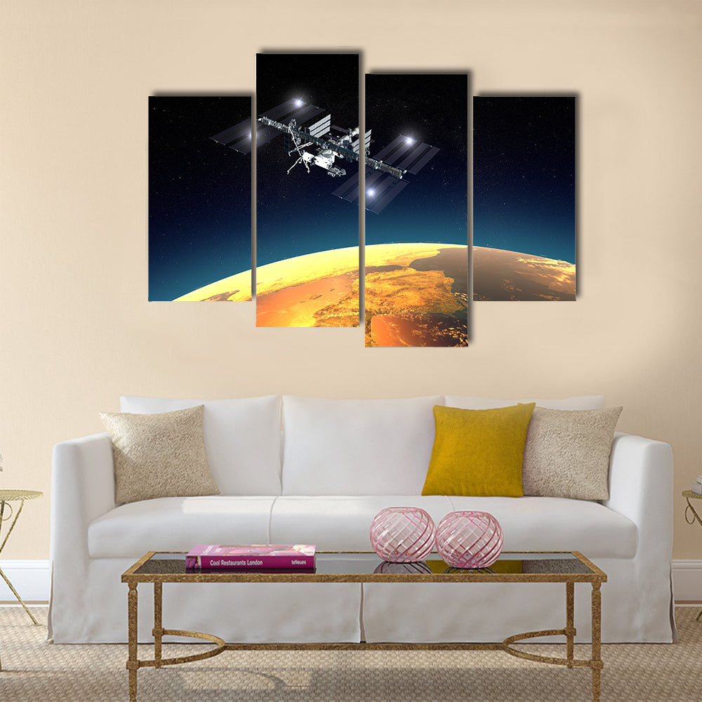 International Space Station Multi Panel Canvas Wall Art