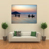 There are Four Men Who Are Boating In The Lake Malawi, Multi Panel Canvas Wall Art