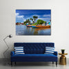 Jamaica. National boats on the Black river Multi panel canvas wall art