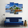 Jamaica. National boats on the Black river Multi panel canvas wall art