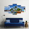 Jamaica. National boats on the Black river Multi panel canvas wall art