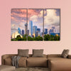 Dallas City skyline at sunset, Texas, USA Multi panel canvas wall art