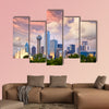 Dallas City skyline at sunset, Texas, USA Multi panel canvas wall art