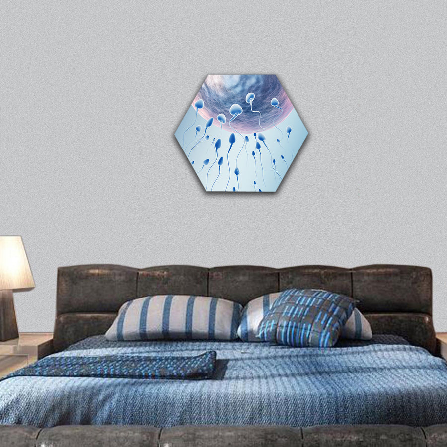 New life beginning hexagonal canvas wall art