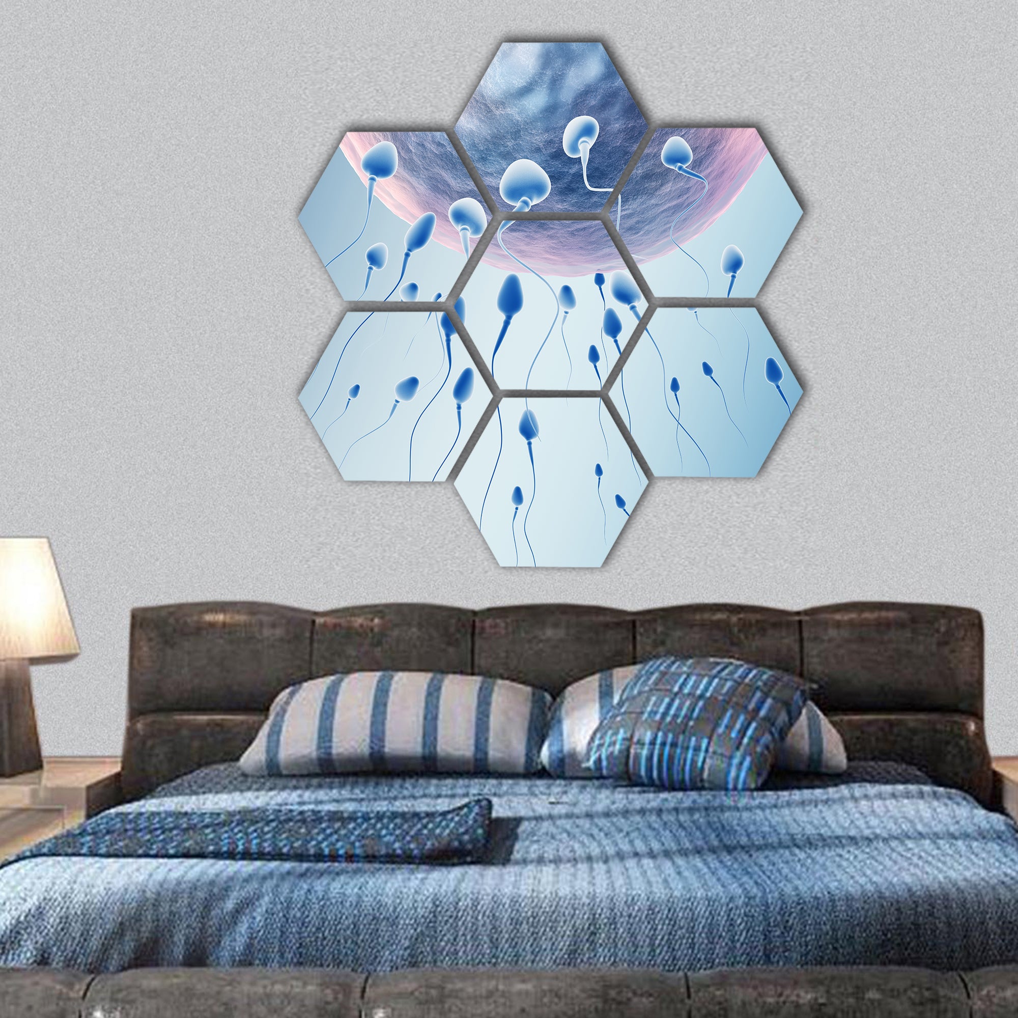 New life beginning hexagonal canvas wall art