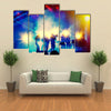 Ensemble Playing Night Concert on the Stage Multi Canvas Print Wall Art