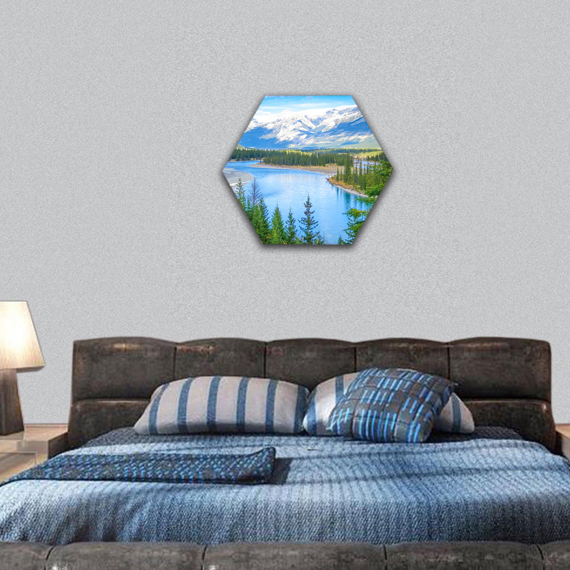 Beautiful Canadian Landscape hexagonal canvas wall art