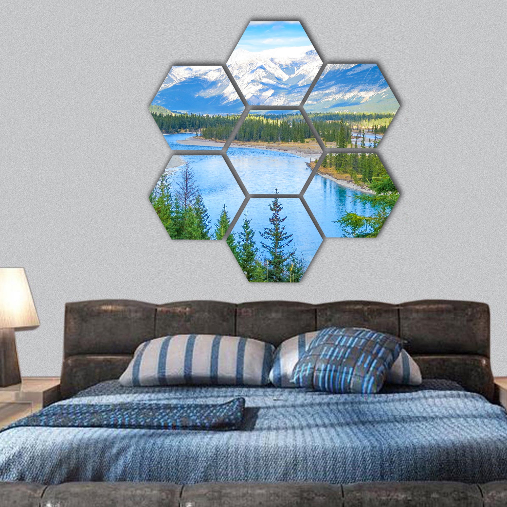 Beautiful Canadian Landscape hexagonal canvas wall art
