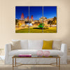 Azneft square during evening hours in Baku Azerbaijan Multi panel canvas wall art