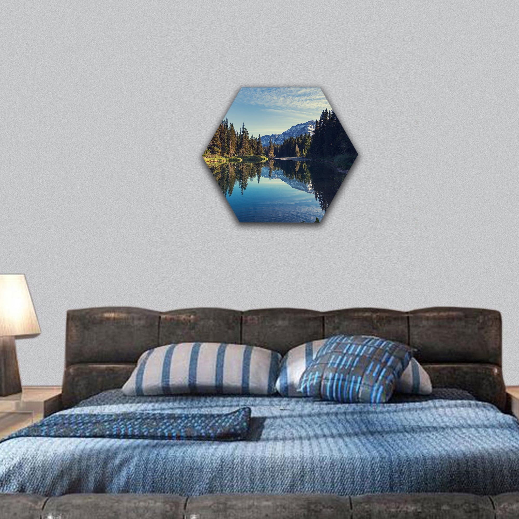 Glacier National Park, Montana  hexagonal canvas wall art