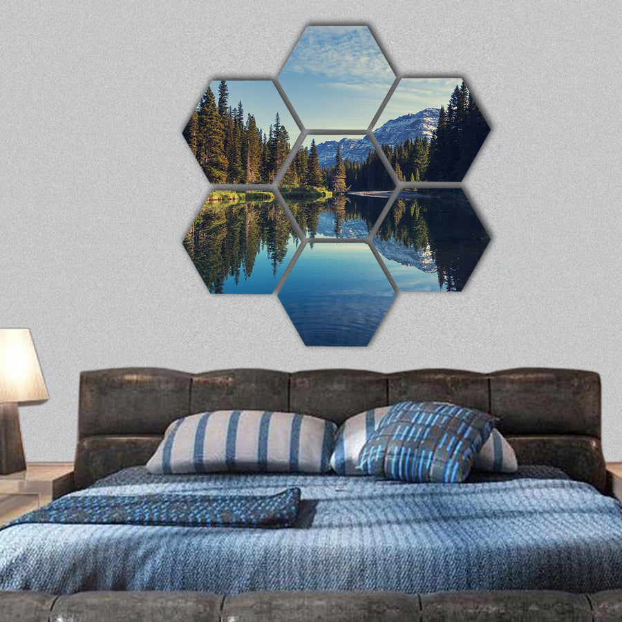 Glacier National Park, Montana  hexagonal canvas wall art