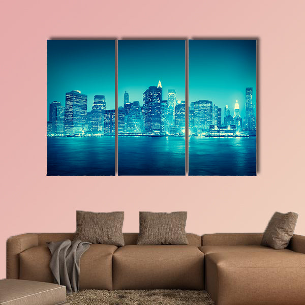 The City Scape New York Buildings Travel Concept multi panel canvas wall art