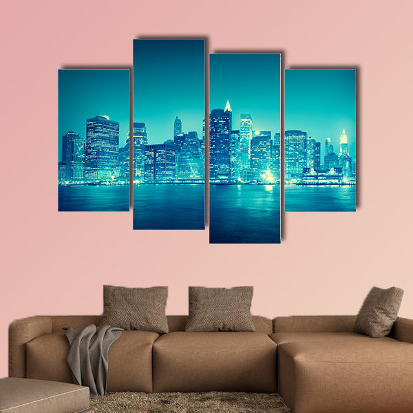 The City Scape New York Buildings Travel Concept multi panel canvas wall art