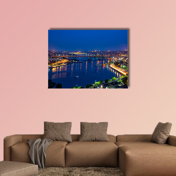 Istanbul by night multi panel canvas wall art