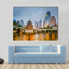 Guiyang, China city skyline on the river Multi panel canvas wall art