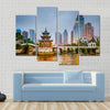 Guiyang, China city skyline on the river Multi panel canvas wall art