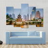 Guiyang, China city skyline on the river Multi panel canvas wall art