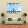 The Beauty Of The Pha That Luang Temple In Vientiane, Laos, Lao P.D.R  Multi Panel Canvas Wall Art