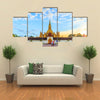 The Beauty Of The Pha That Luang Temple In Vientiane, Laos, Lao P.D.R  Multi Panel Canvas Wall Art