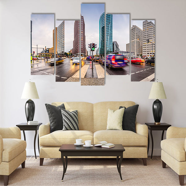 Berlin, Germany city skyline Multi Panel Canvas Wall Art