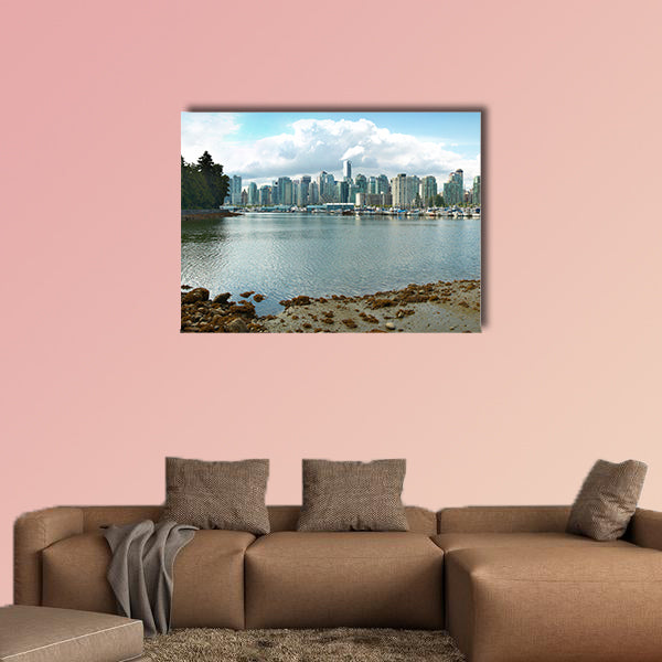 Vancouver skyline and waterfront from Stanley Park. British Columbia wall art