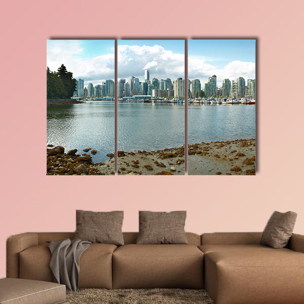 Vancouver skyline and waterfront from Stanley Park. British Columbia wall art