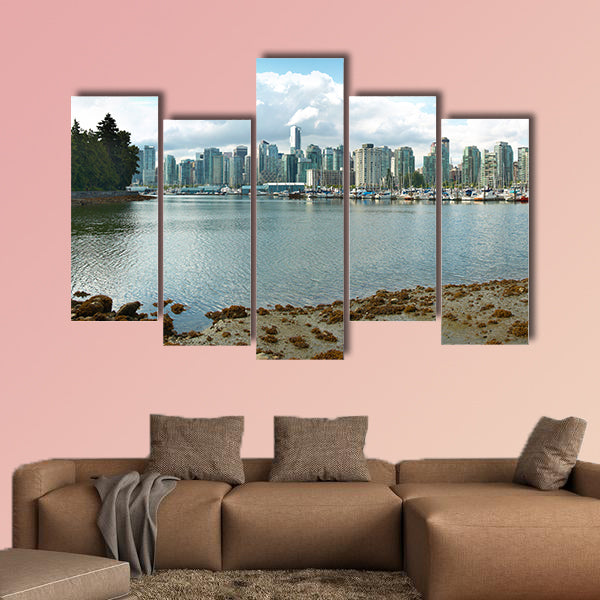 Vancouver skyline and waterfront from Stanley Park. British Columbia wall art