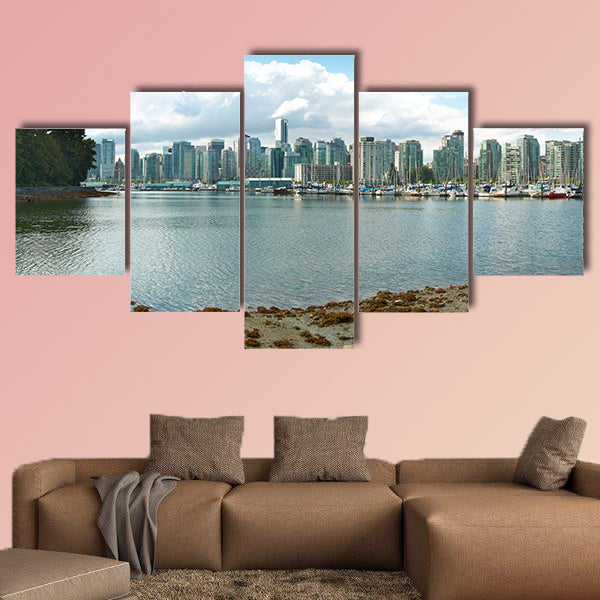 Vancouver skyline and waterfront from Stanley Park. British Columbia wall art