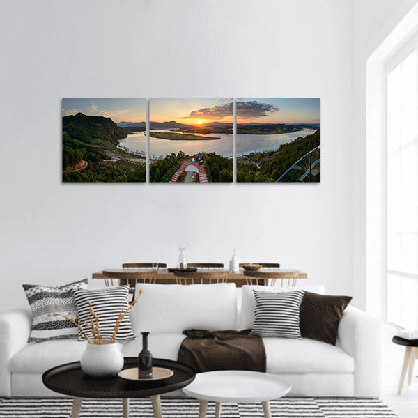View from Hak Observatory in Sangju-si, Korea panoramic canvas wall art