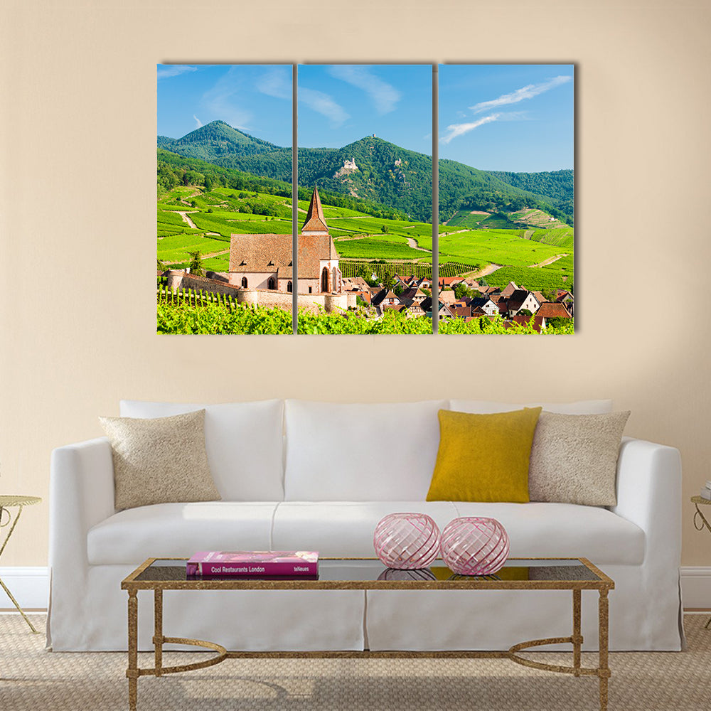 The Hunawihr, Alsace, France Multi panel Canvas Wall Art