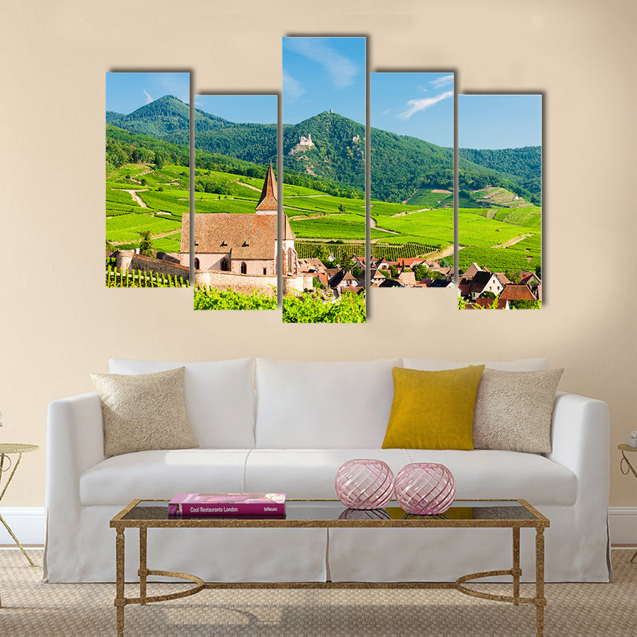 The Hunawihr, Alsace, France Multi panel Canvas Wall Art