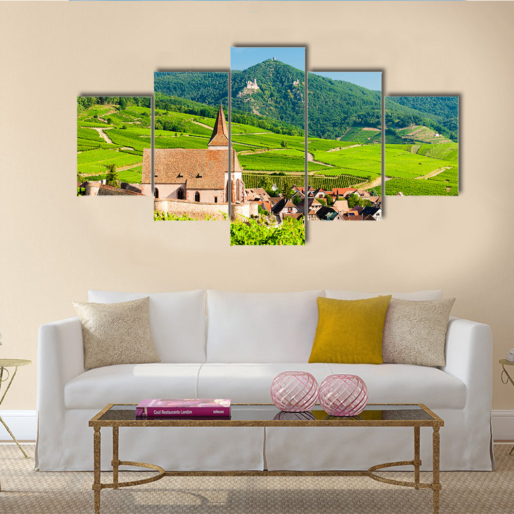 The Hunawihr, Alsace, France Multi panel Canvas Wall Art