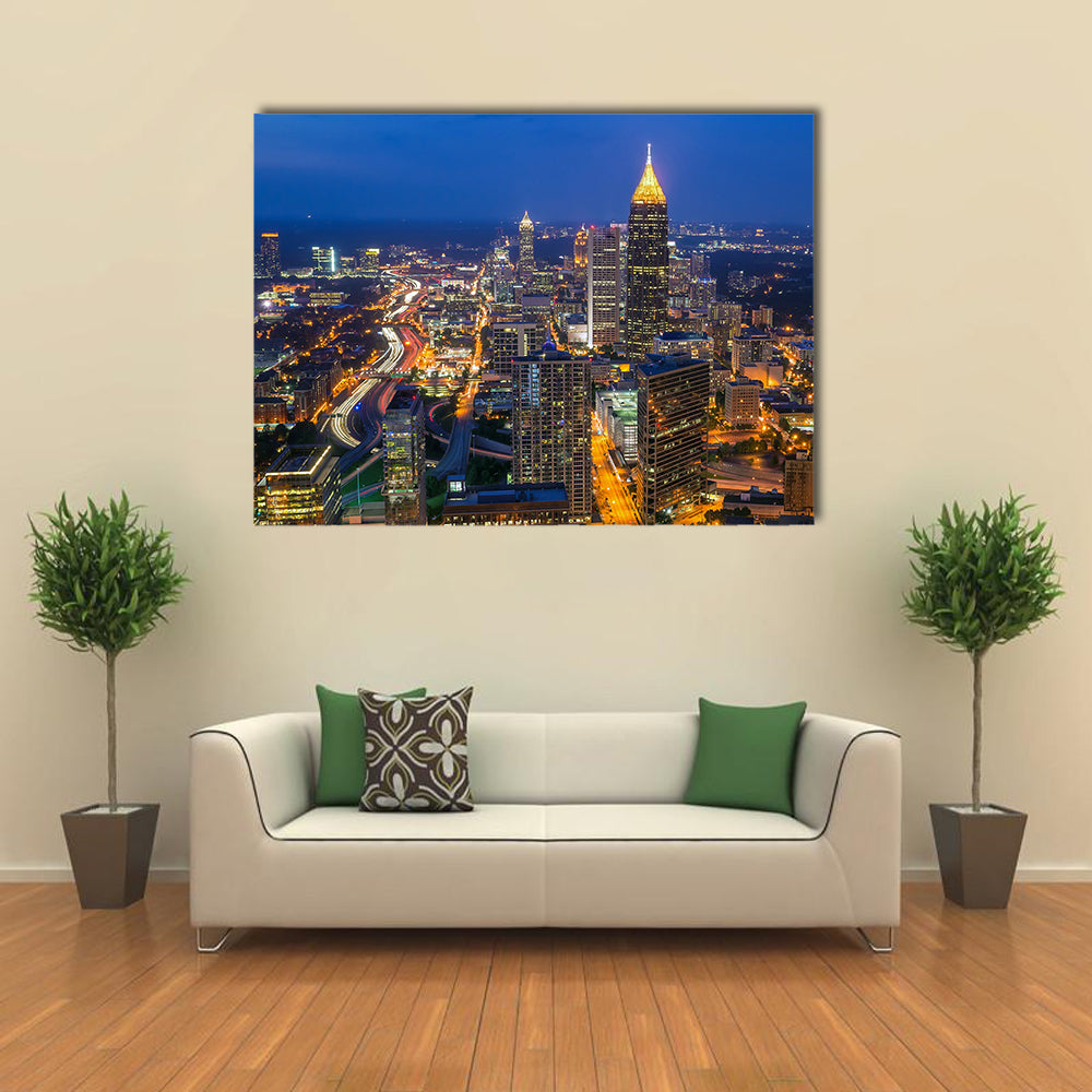 Skyline of downtown Atlanta, Georgia, USA Multi panel canvas wall art