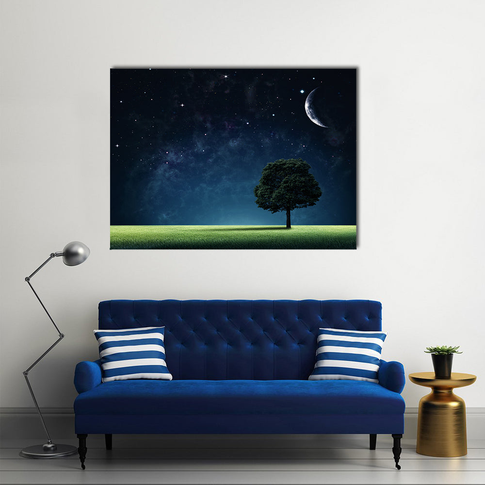 Beautiful Starry Night Natural Background Scenery Multi Panel Canvas Wall Art