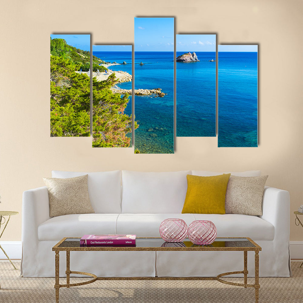 The Baths Of Aphrodite Situated On The Coast Between Polis, Cape Of Akamas Multi Panel Canvas Wall Art