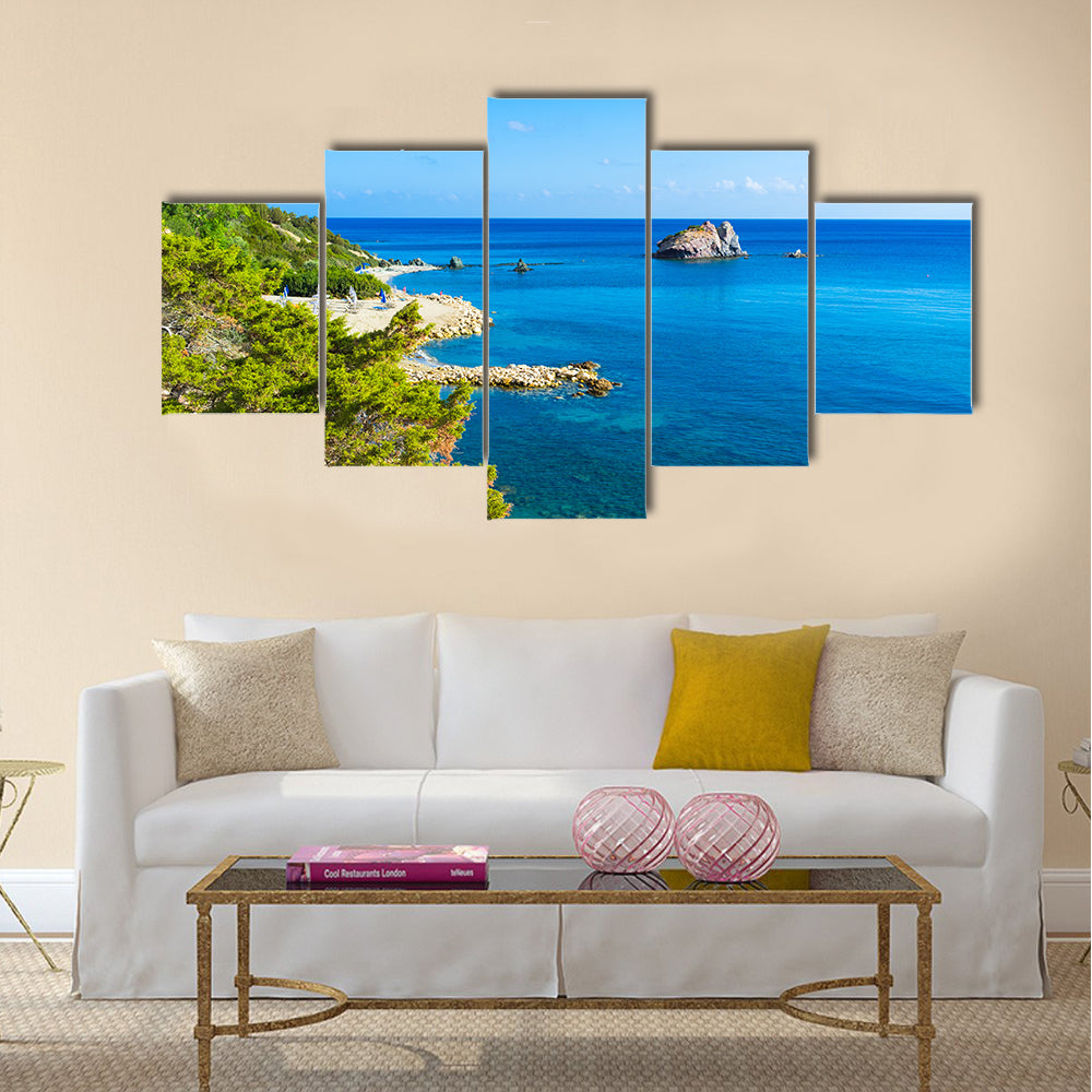 The Baths Of Aphrodite Situated On The Coast Between Polis, Cape Of Akamas Multi Panel Canvas Wall Art