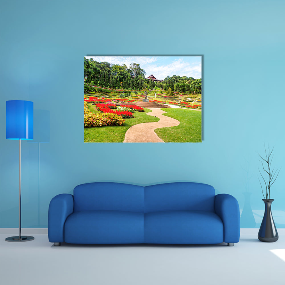 The Most Beautiful Garden In The Northern Of The Thailand Multi Panel Canvas Wall Art