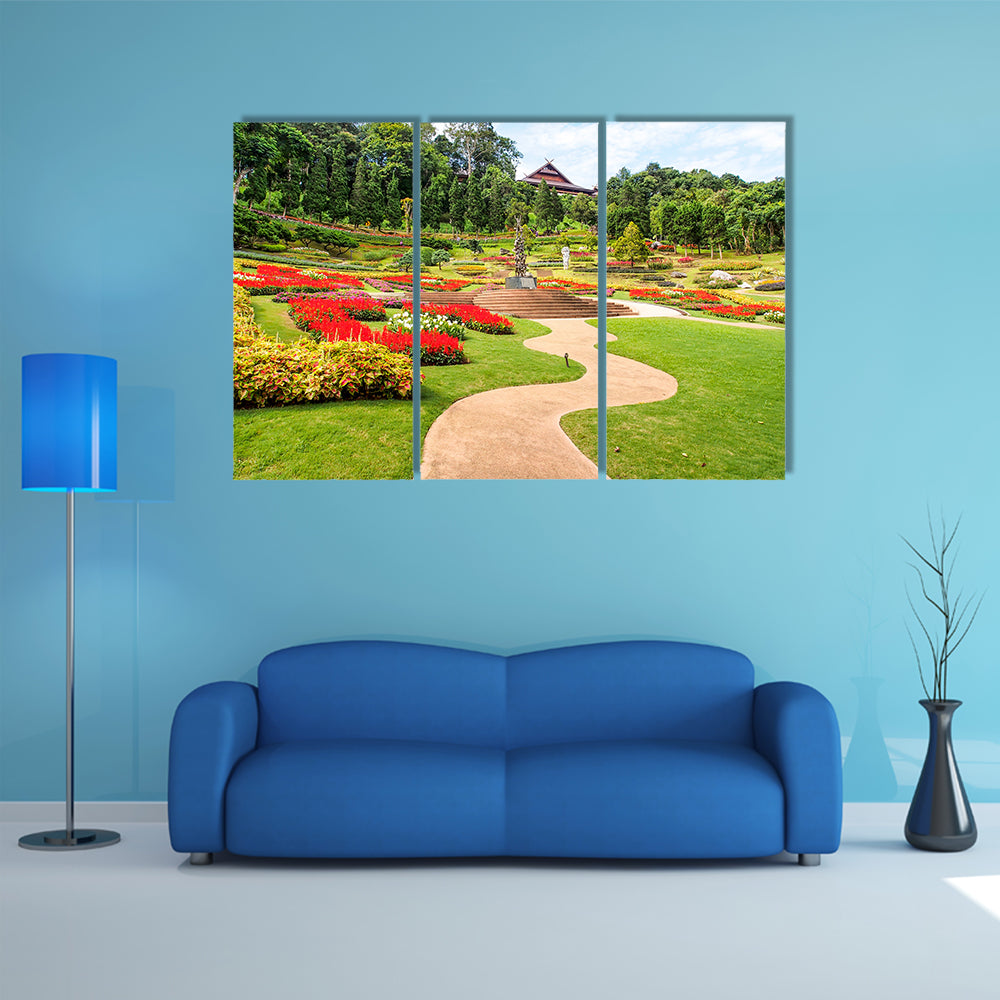 The Most Beautiful Garden In The Northern Of The Thailand Multi Panel Canvas Wall Art