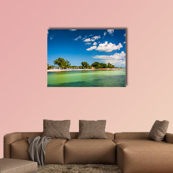 View of the beach in Key West, Florida multi panel canvas wall art