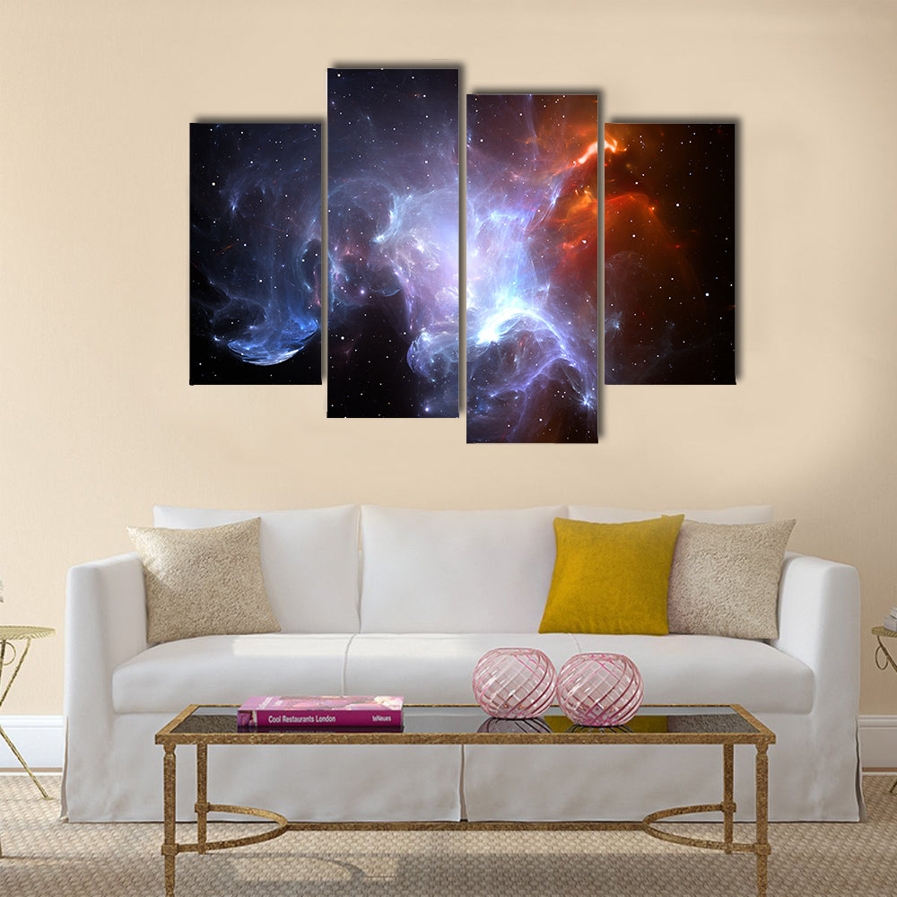 Space nebula Multi Panel Canvas Wall Art