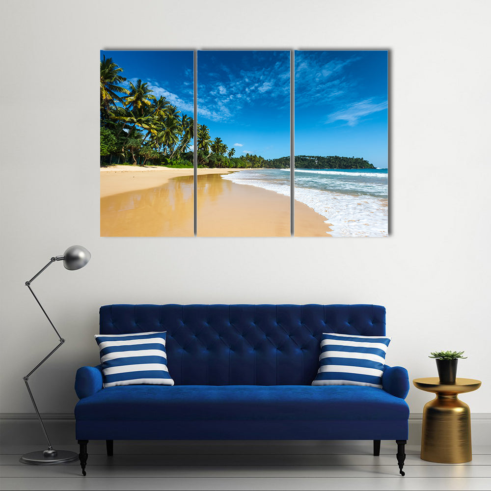 Idyllic beach, Sri Lanka multi panel canvas wall art