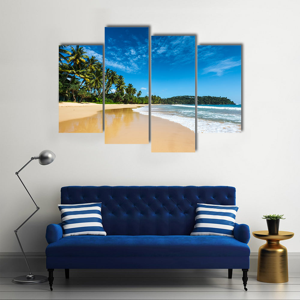 Idyllic beach, Sri Lanka multi panel canvas wall art