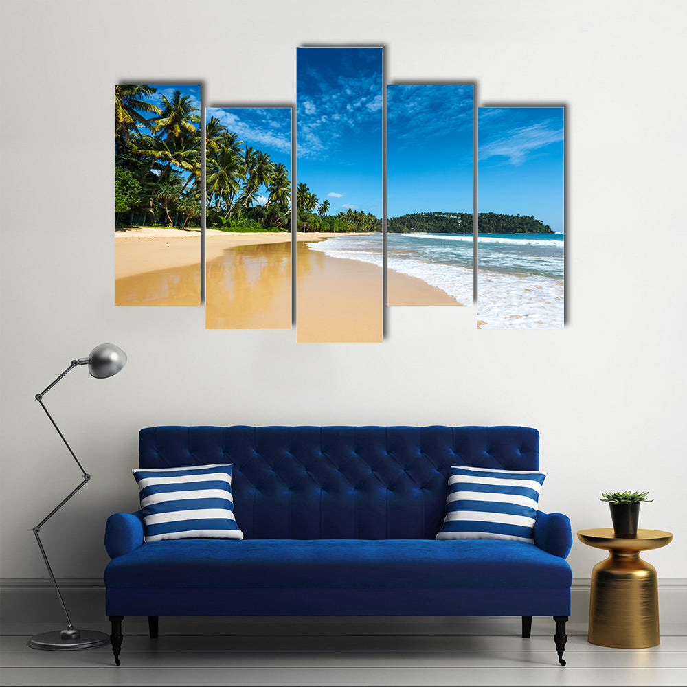 Idyllic beach, Sri Lanka multi panel canvas wall art