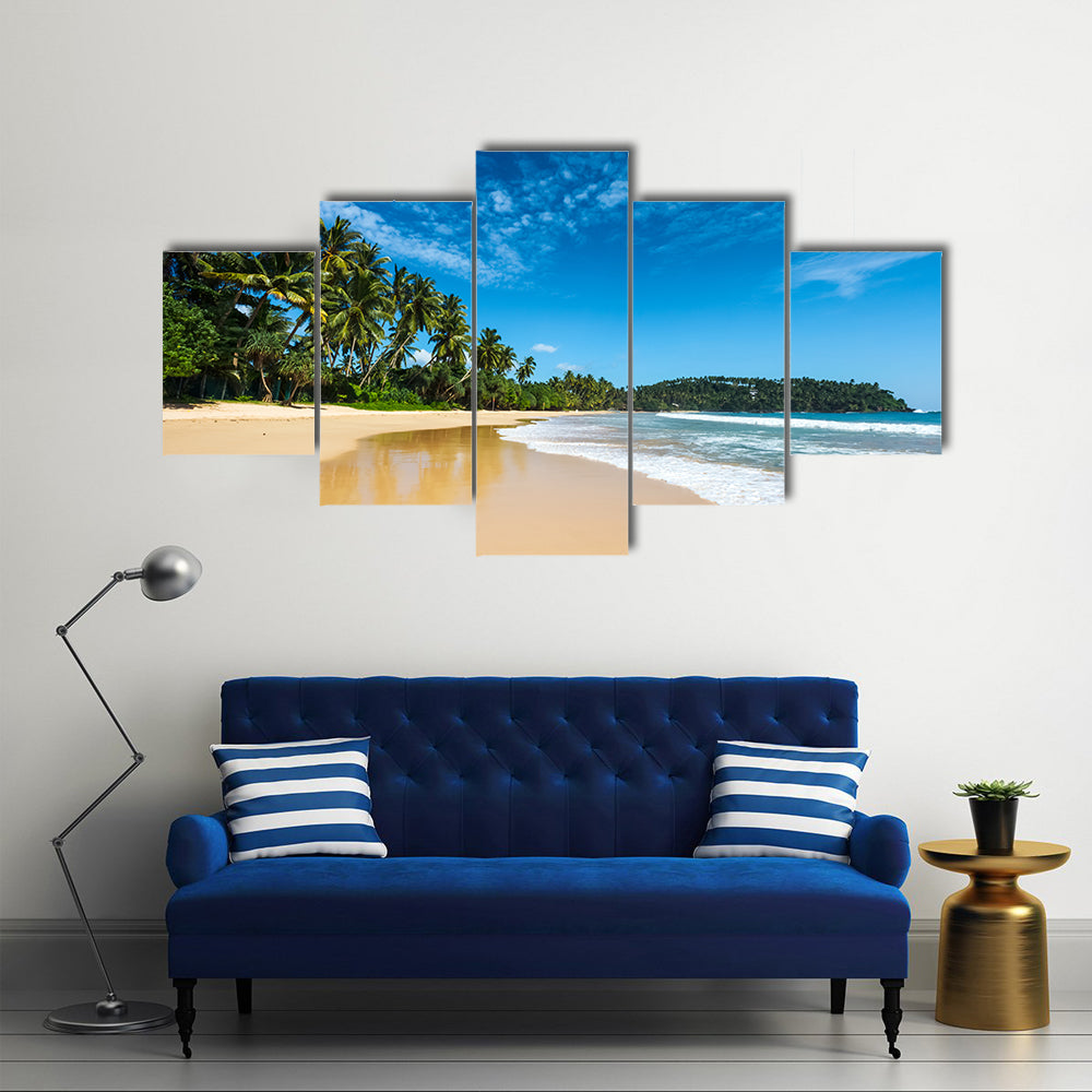 Idyllic beach, Sri Lanka multi panel canvas wall art