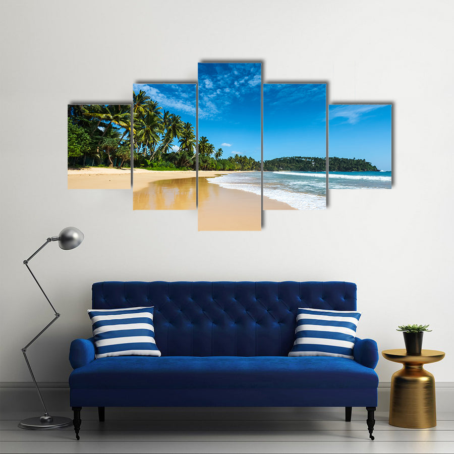 Idyllic beach, Sri Lanka multi panel canvas wall art