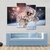 Astronaut In Snow Multi Panel Canvas Wall Art