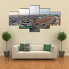 Panoramic view of Accra, Ghana in the evening from the Jamestown Lighthouse Multi Panel Canvas Wall Art